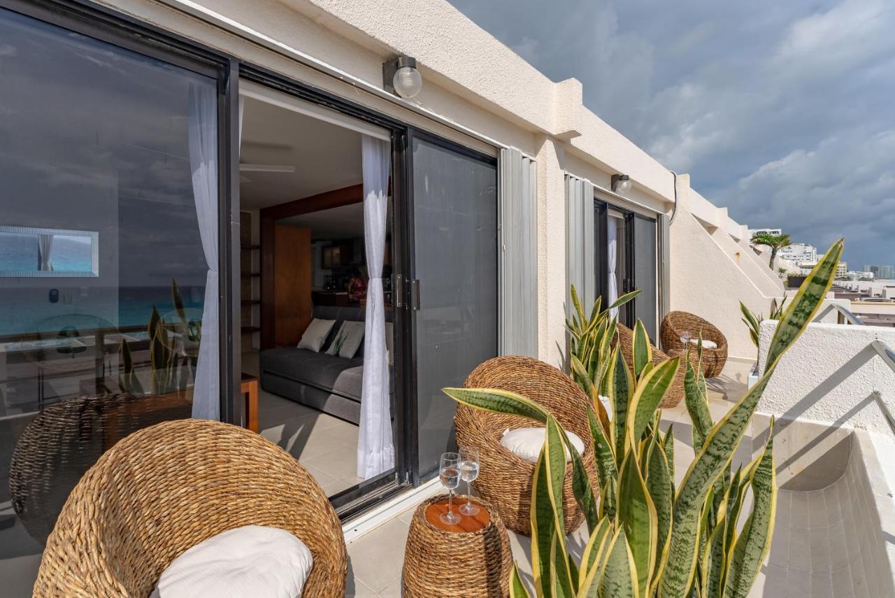 Amazing Caribbean Ocean View At Villas Marlin In Cancún Eksteriør bilde