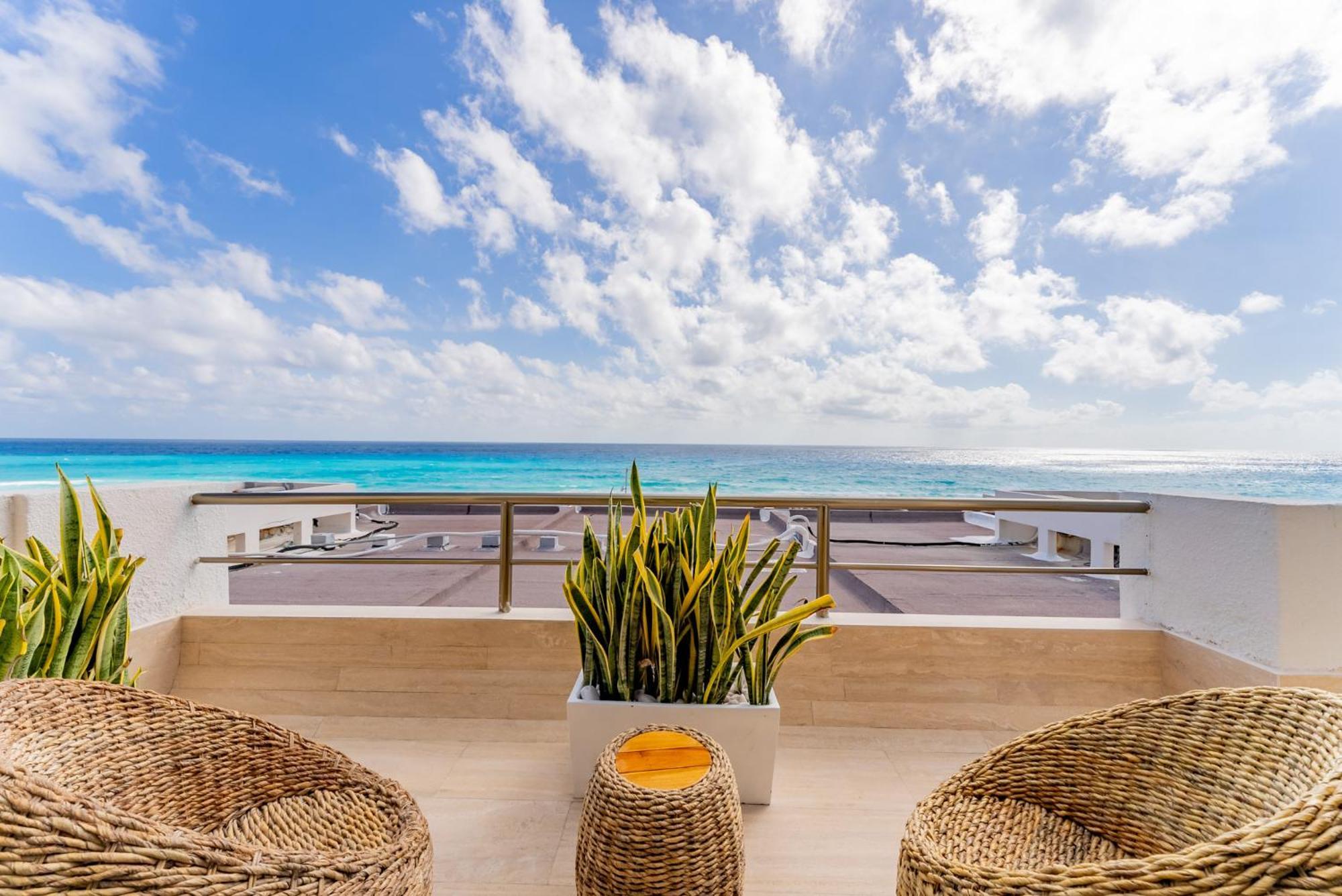 Amazing Caribbean Ocean View At Villas Marlin In Cancún Eksteriør bilde