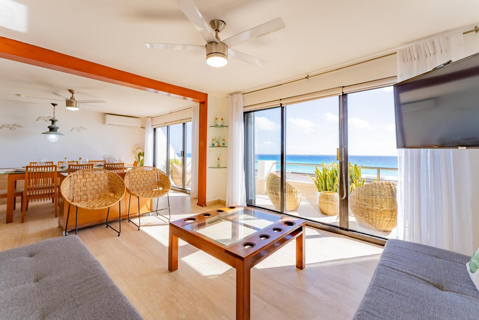 Amazing Caribbean Ocean View At Villas Marlin In Cancún Eksteriør bilde