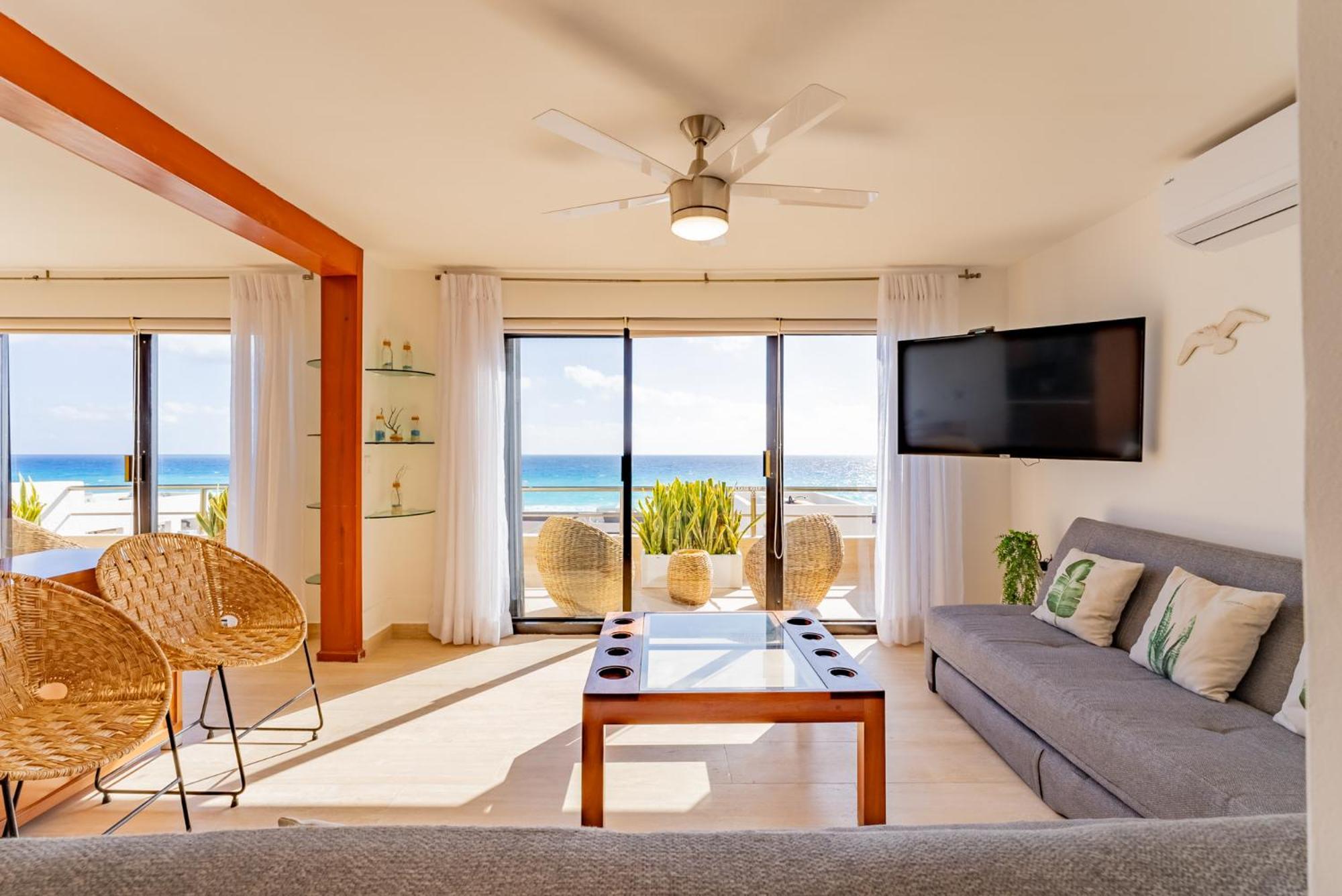 Amazing Caribbean Ocean View At Villas Marlin In Cancún Eksteriør bilde
