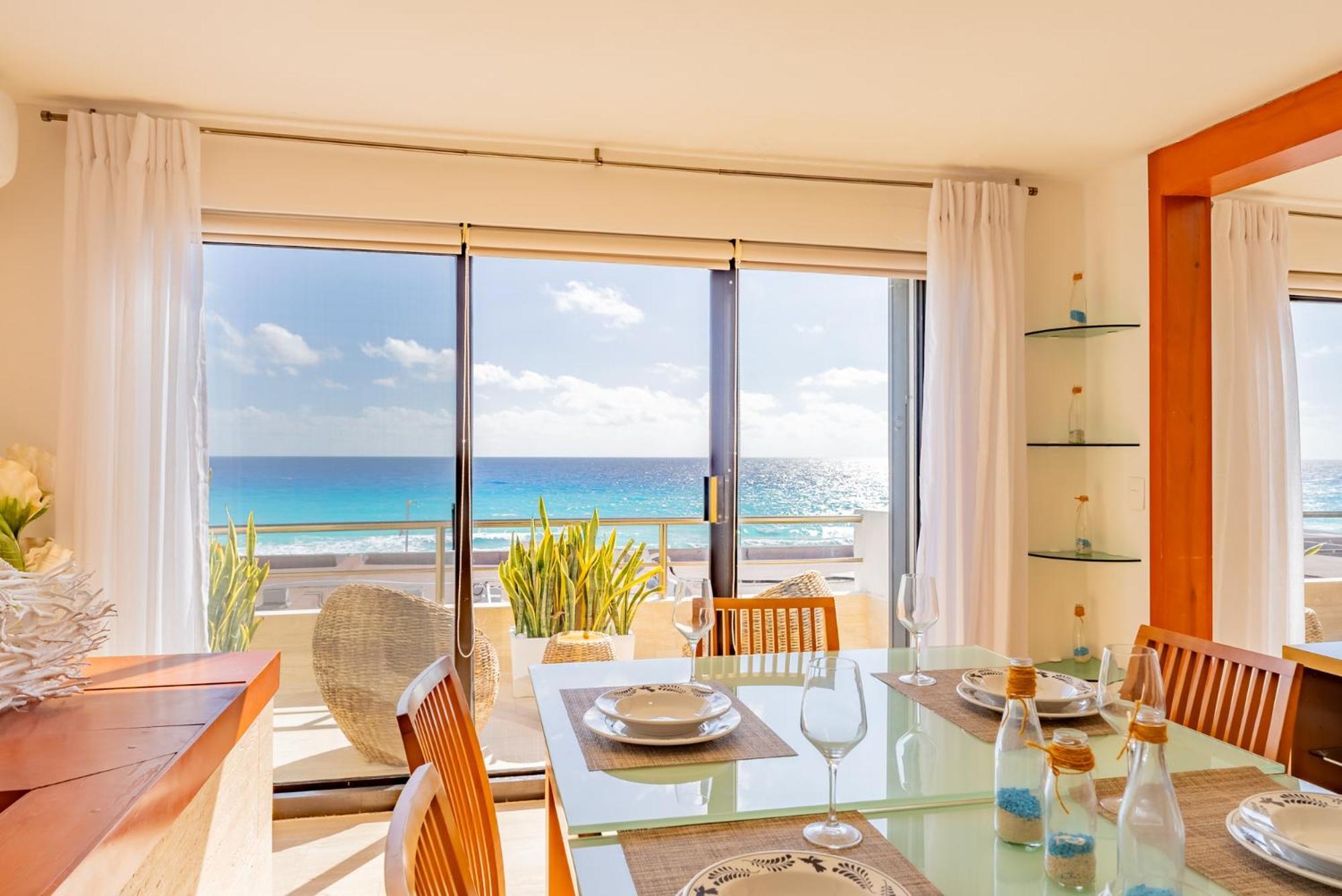 Amazing Caribbean Ocean View At Villas Marlin In Cancún Eksteriør bilde